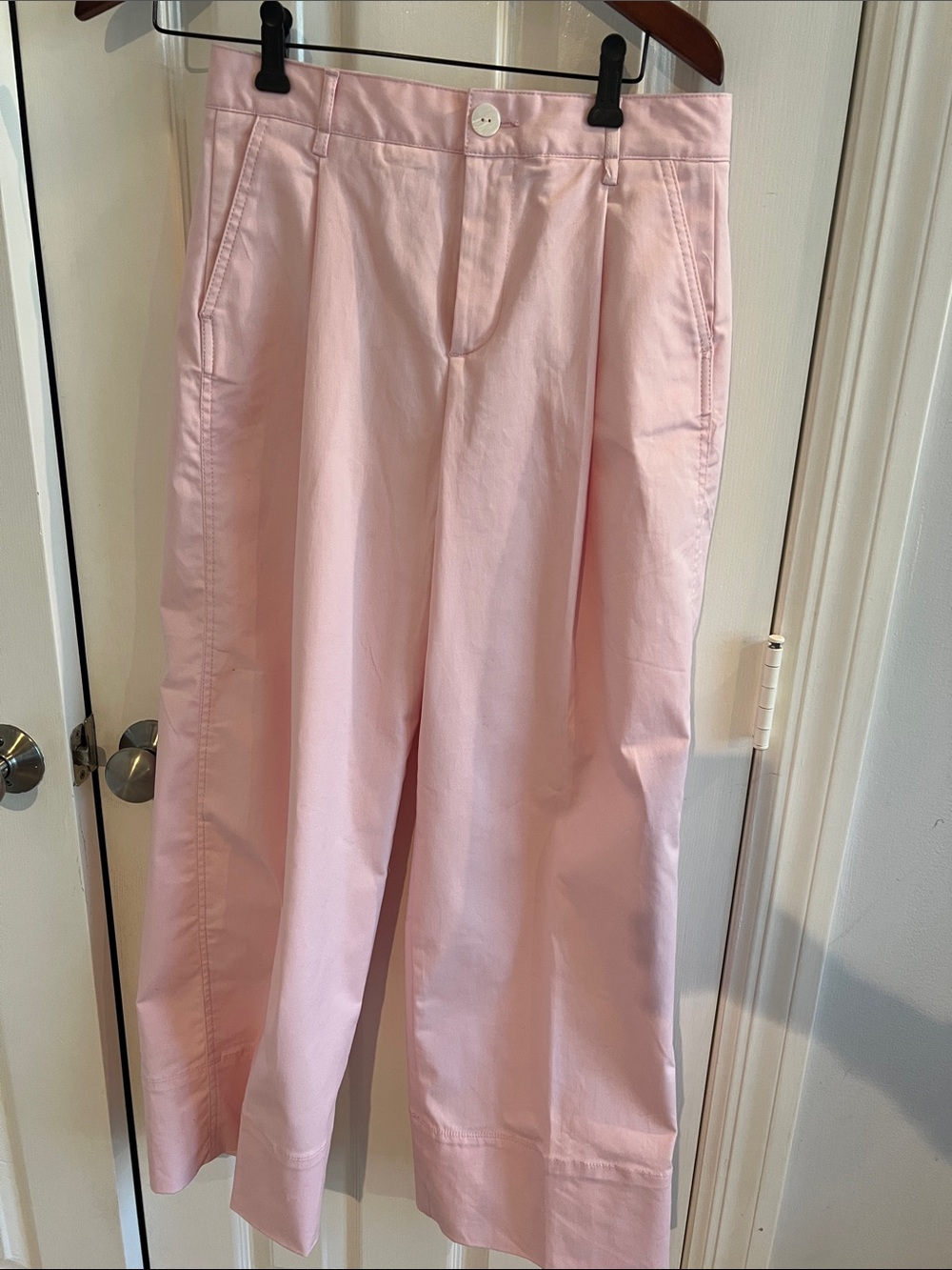 Zara Pastel Pink Wide-Leg Chinos